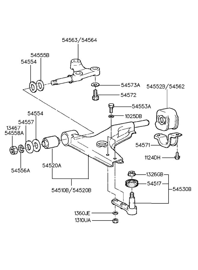 Болт подвески глушителя Hyundai Accent I 1994-2000