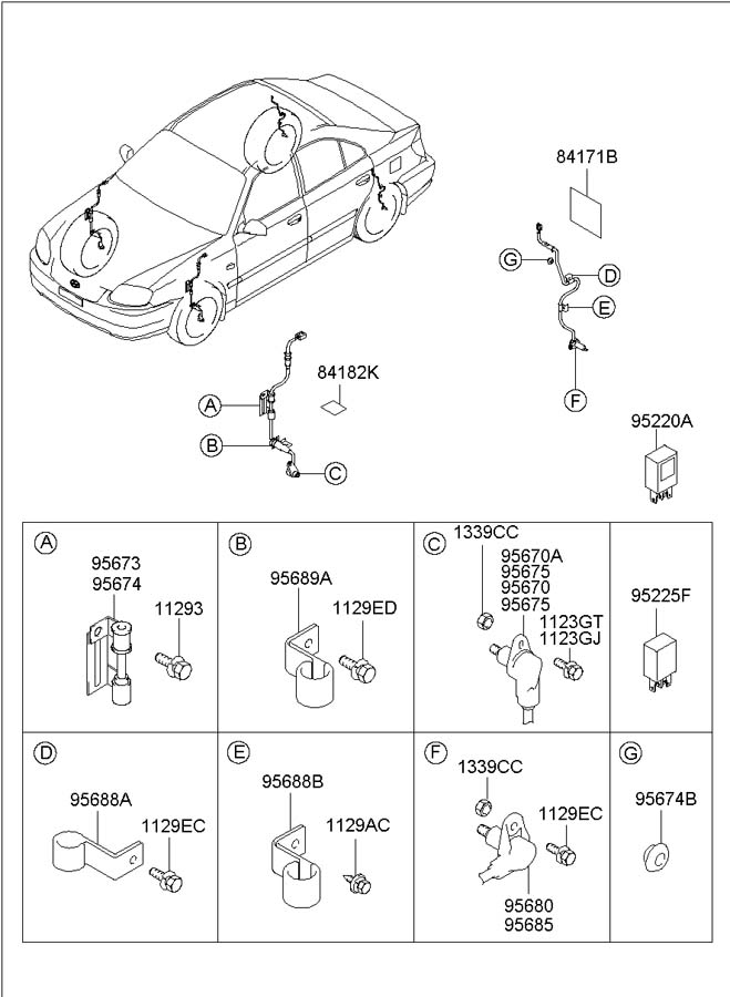 Кронштейн датчика ABS Hyundai Accent II (+ТАГАЗ) 2000-2012