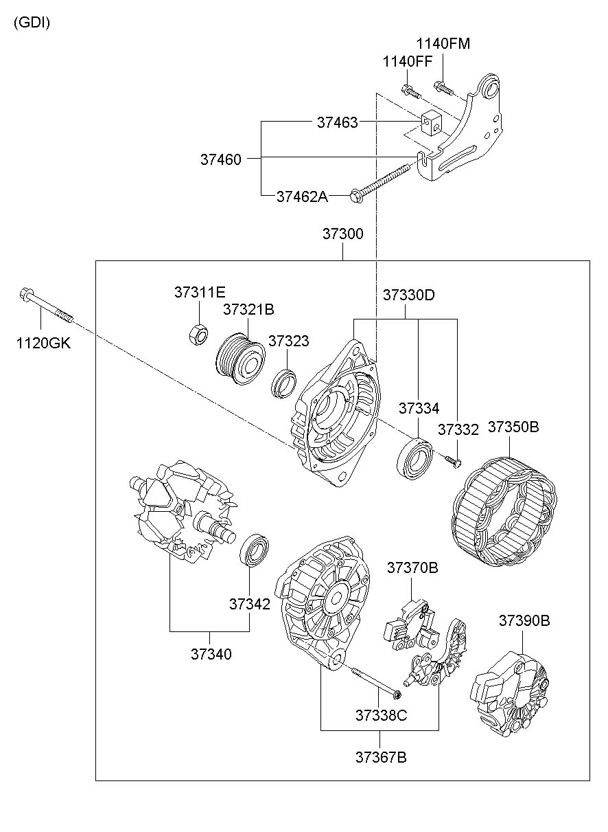 Ротор (двигатель) Hyundai Elantra 2011-2016