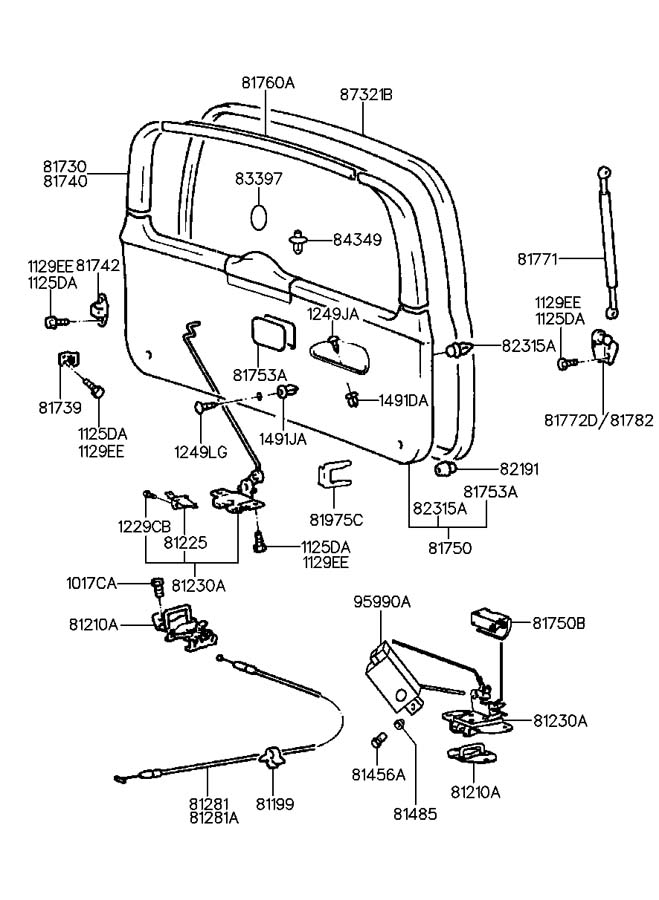 Отбойник крышки багажника Hyundai Atos Prime 1999-2007