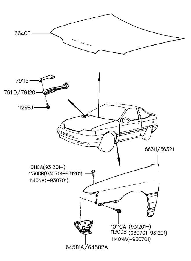Болт Hyundai Accent II (+ТАГАЗ) 2000-2012