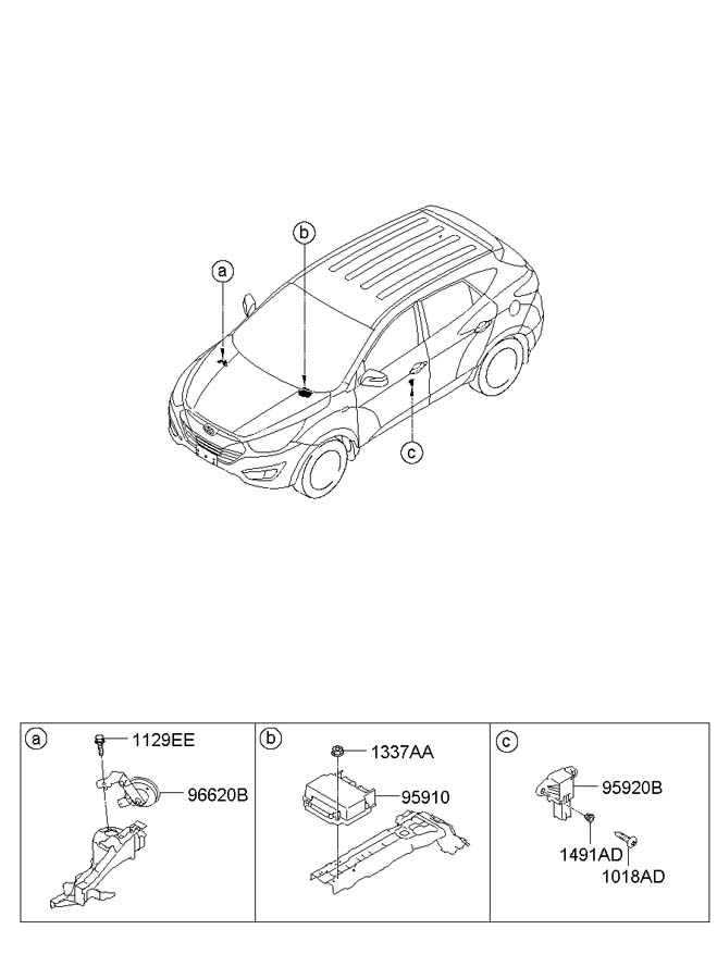 Сигнал звуковой Hyundai ix35/Tucson 2010-2015