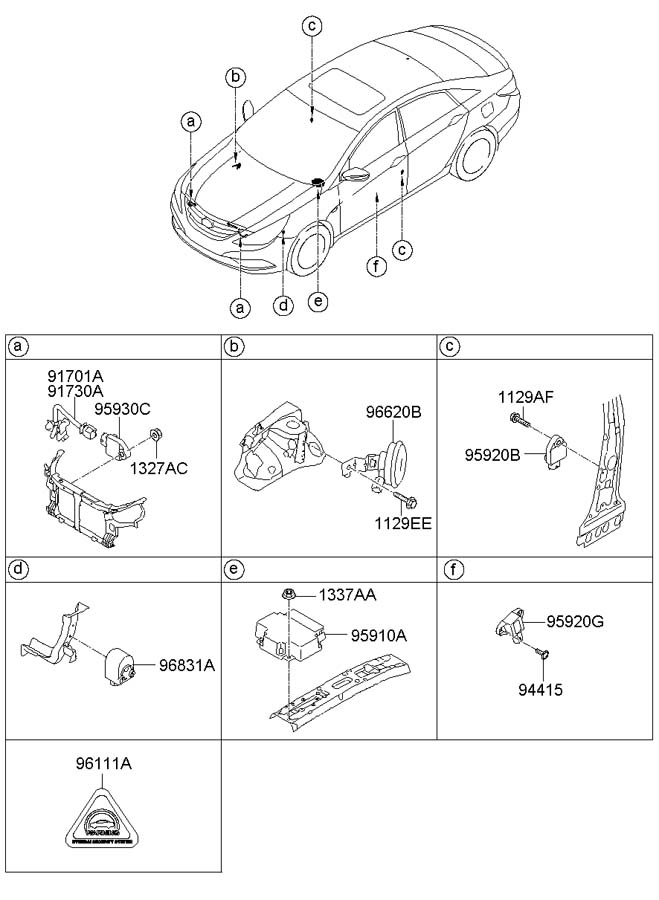 Блок управления AIR BAG Hyundai Sonata 6 YF (2010-2014)