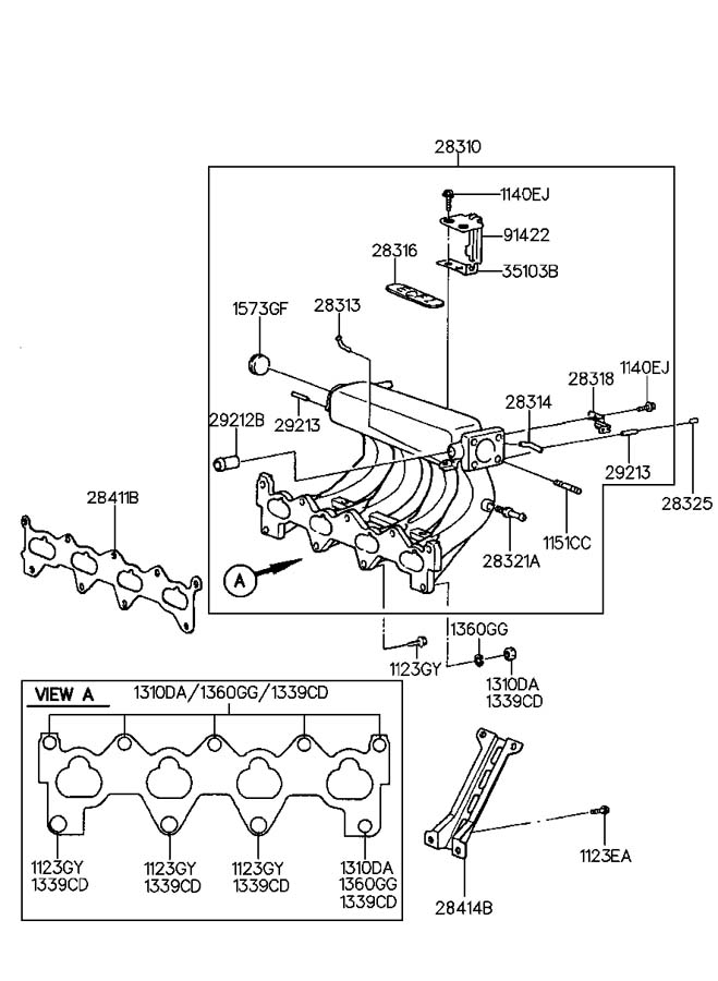 Прокладка коллектора впускного DOHC