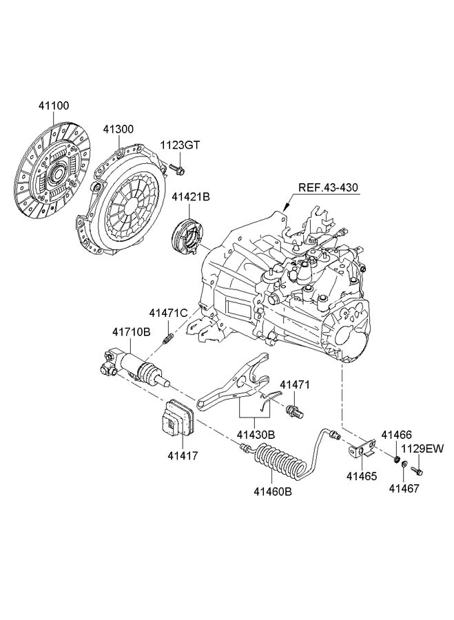 Трубка цилиндра сцепления Hyundai Elantra 2006-2011