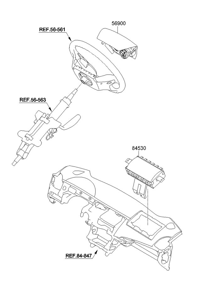 Подушка безопасности в рулевое колесо Hyundai Sonata 6 YF (2010-2014)
