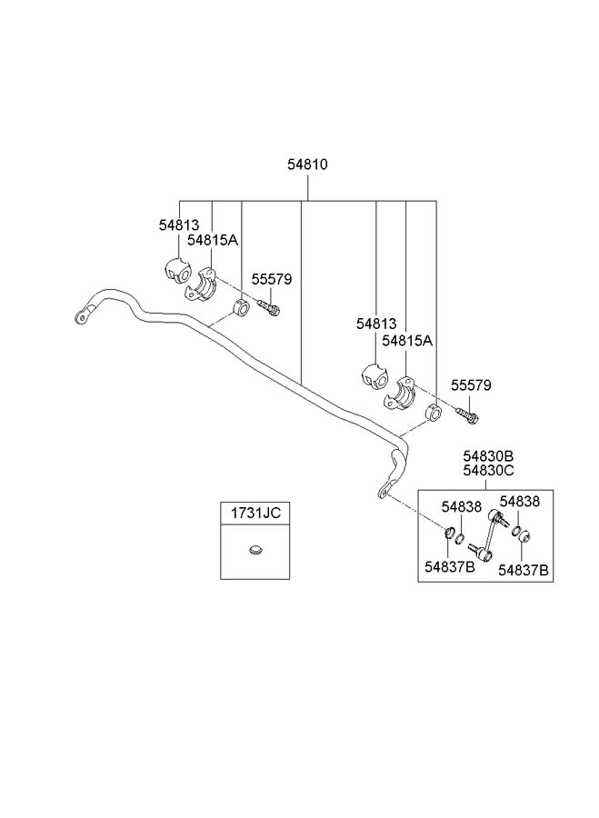 Стойка стабилизатора перед левая 2.0 DOHC >TUSCANI