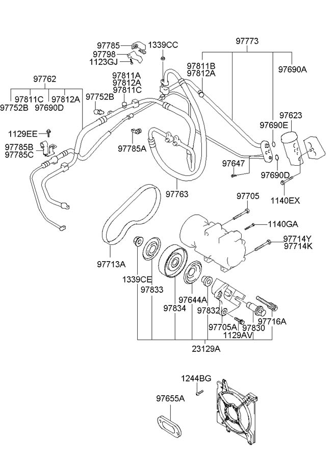 Клапан кондиционера Hyundai Coupe (GK) 2002-2009