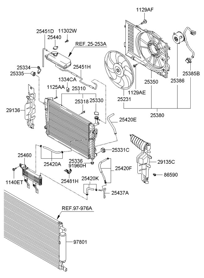 Радиатор охлаждения GSL A/T <OG> (25310-2E900) Hyundai Tucson