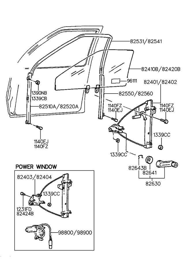 Моторчик стеклоподъемника Hyundai Lantra 1995-2000