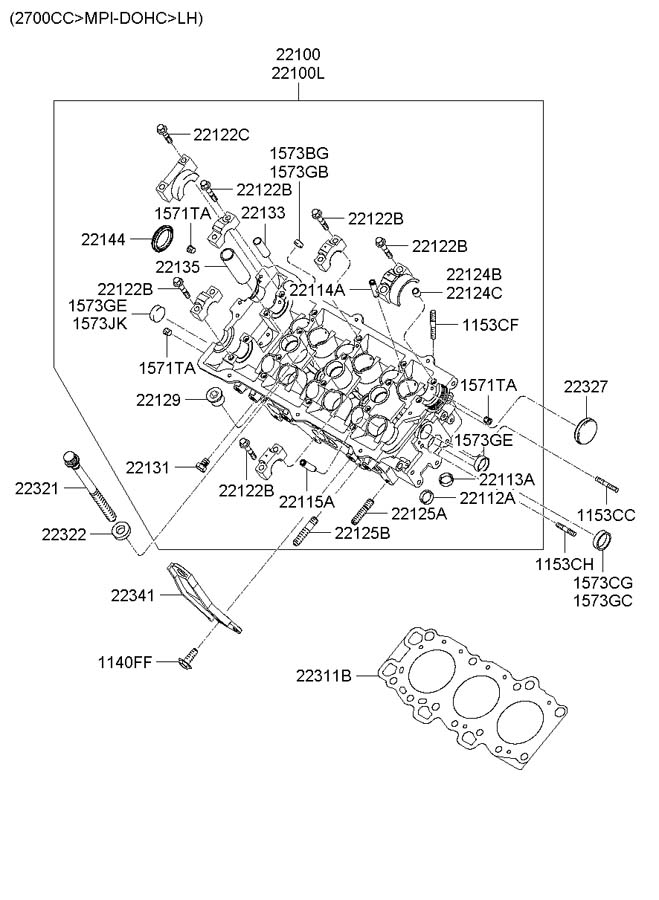 Прокладка ГБЦ правая V6 3.5L RH